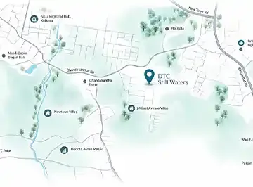 DTC Still Waters location map, Newtown